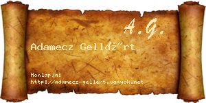 Adamecz Gellért névjegykártya
